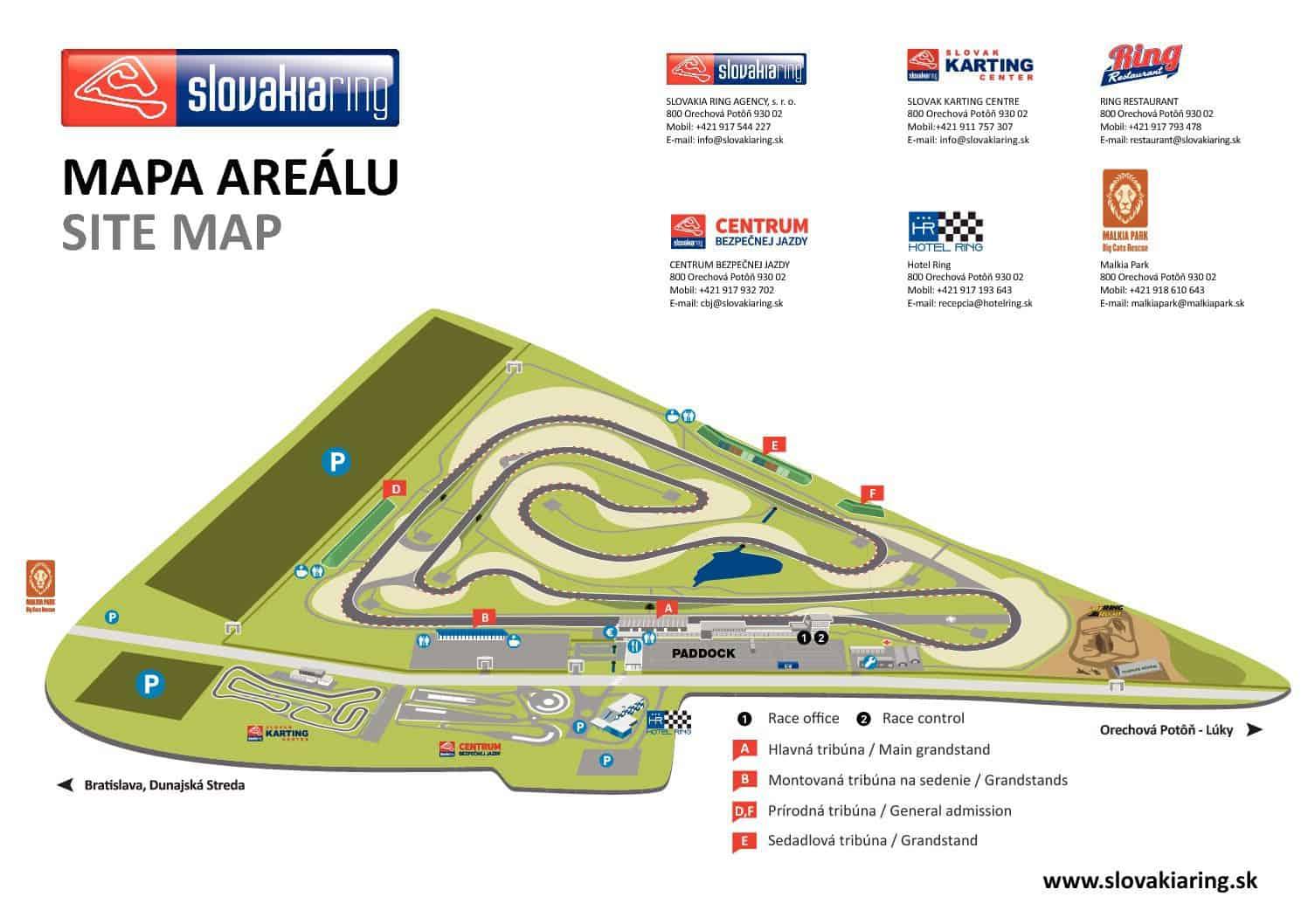 Slovakia Ring track map