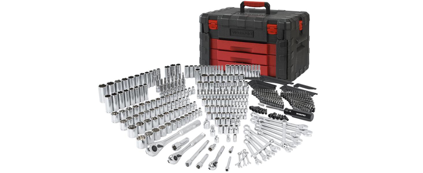 WORKPRO 450-Piece Drive Socket Set