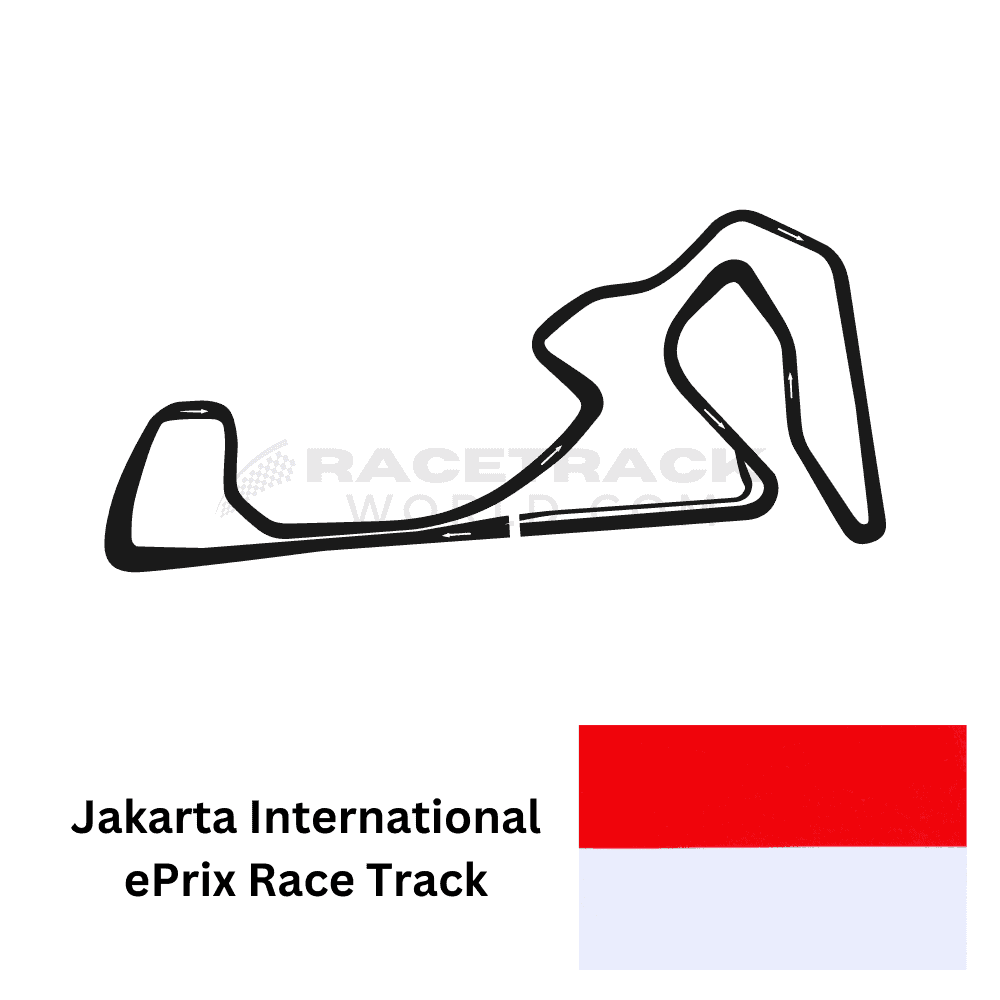 Jakarta International E-Prix Circuit track map