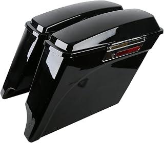 5-Inch Vivid Black Stretched Hard Saddlebags for Harley Touring 1993-2013