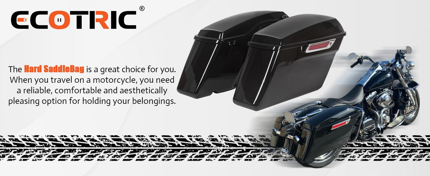Hard Saddle Bags Trunk With Lid & Latch Key for Harley Models 1993-2013