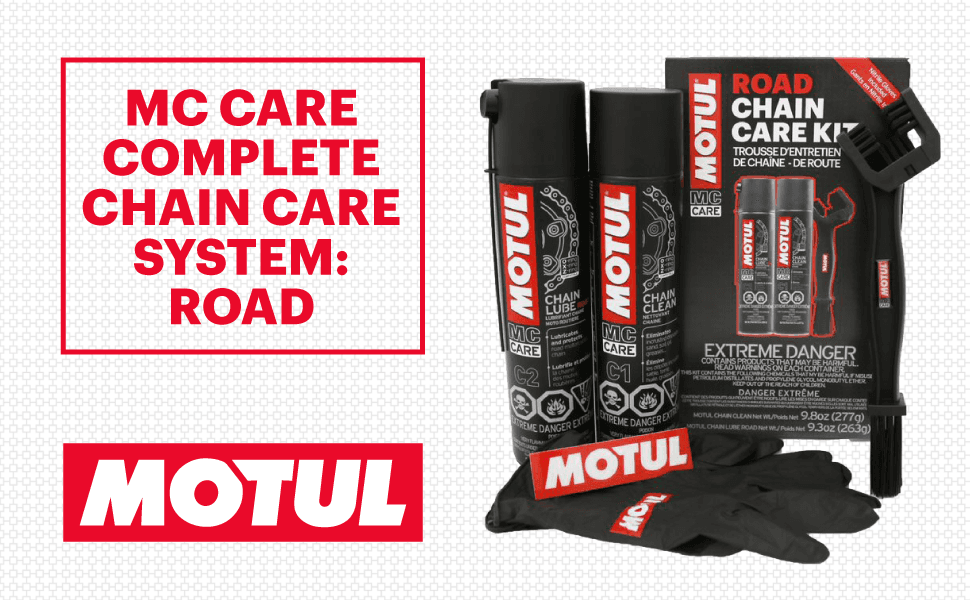 MOTUL 109767 Motorcycle Chain Clean Lube Kit