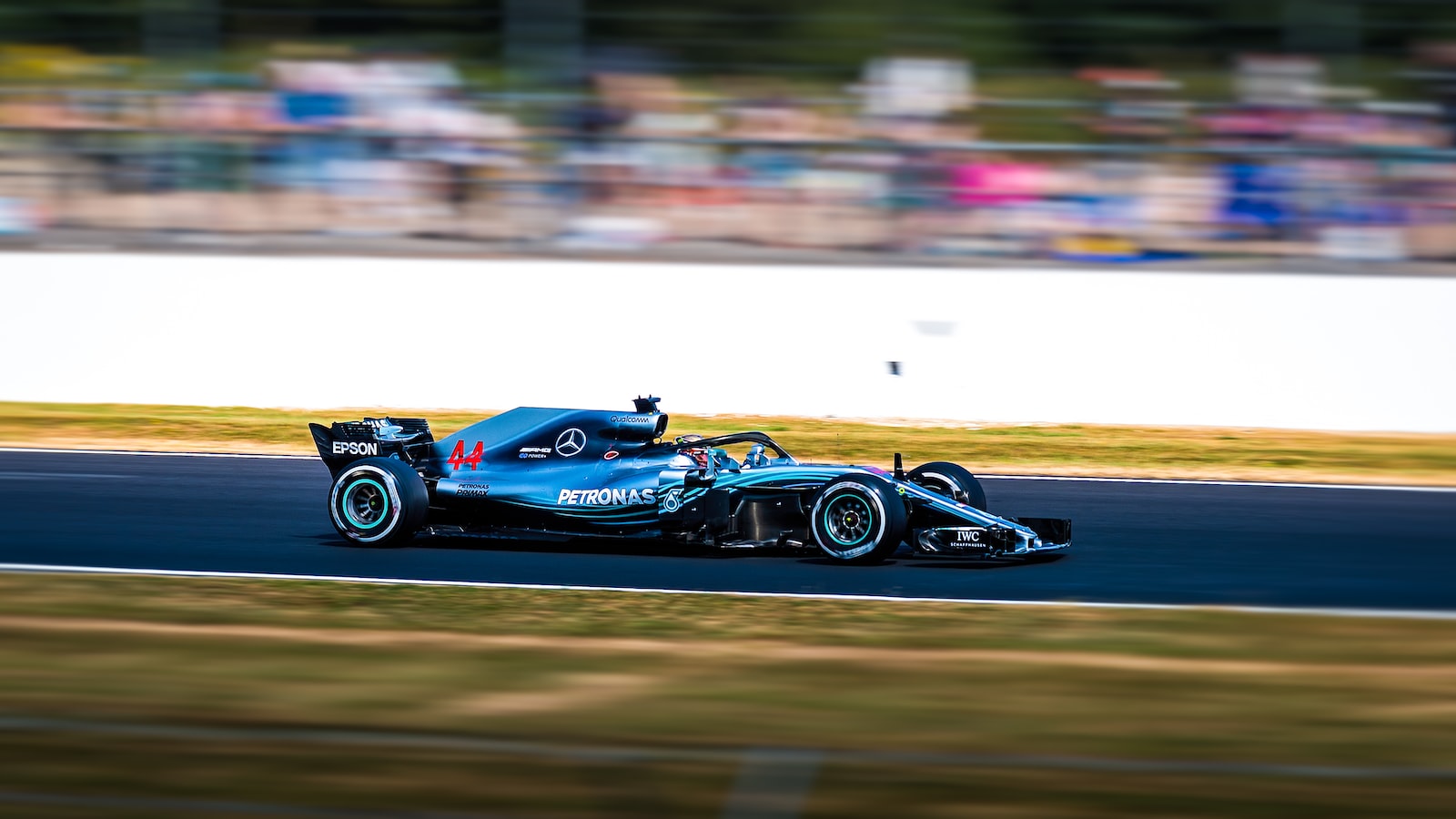 blue F1 racing car